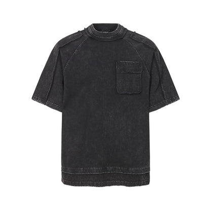 Exposed Seam Washed T Shirt