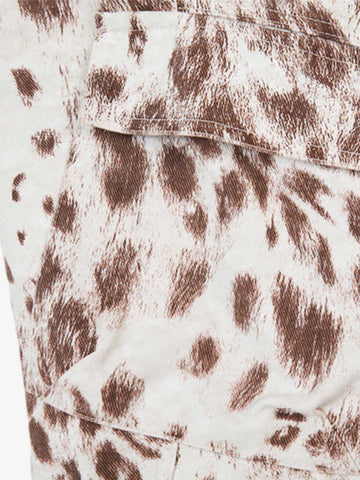 Leopard Curved Jeans