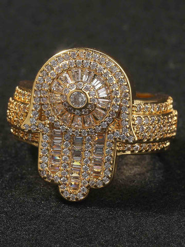 Zircon Palm Statement Ring 
