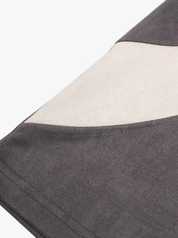 Jersey Deconstructed Contrast Color Stitching Print T-shirt - 2407 