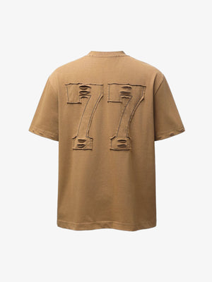 Ripped Number 77 Casual T-Shirt