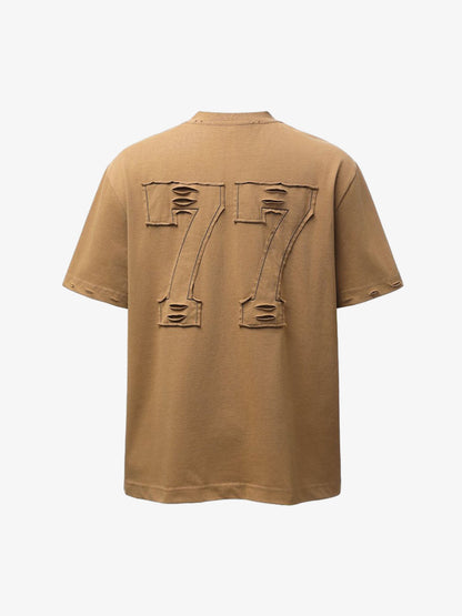 Ripped Number 77 Casual T-Shirt