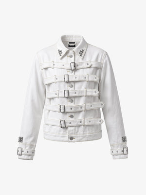 Rivet Strap Denim Jacket