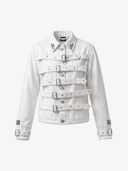 Rivet Strap Denim Jacket