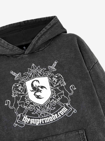 Scorpion Patch Washed Hoodie