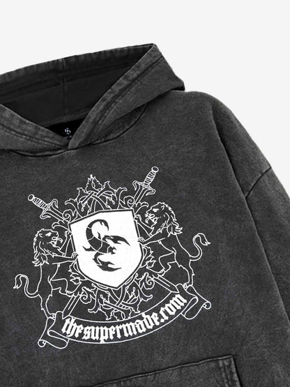 Scorpion Patch Washed Hoodie