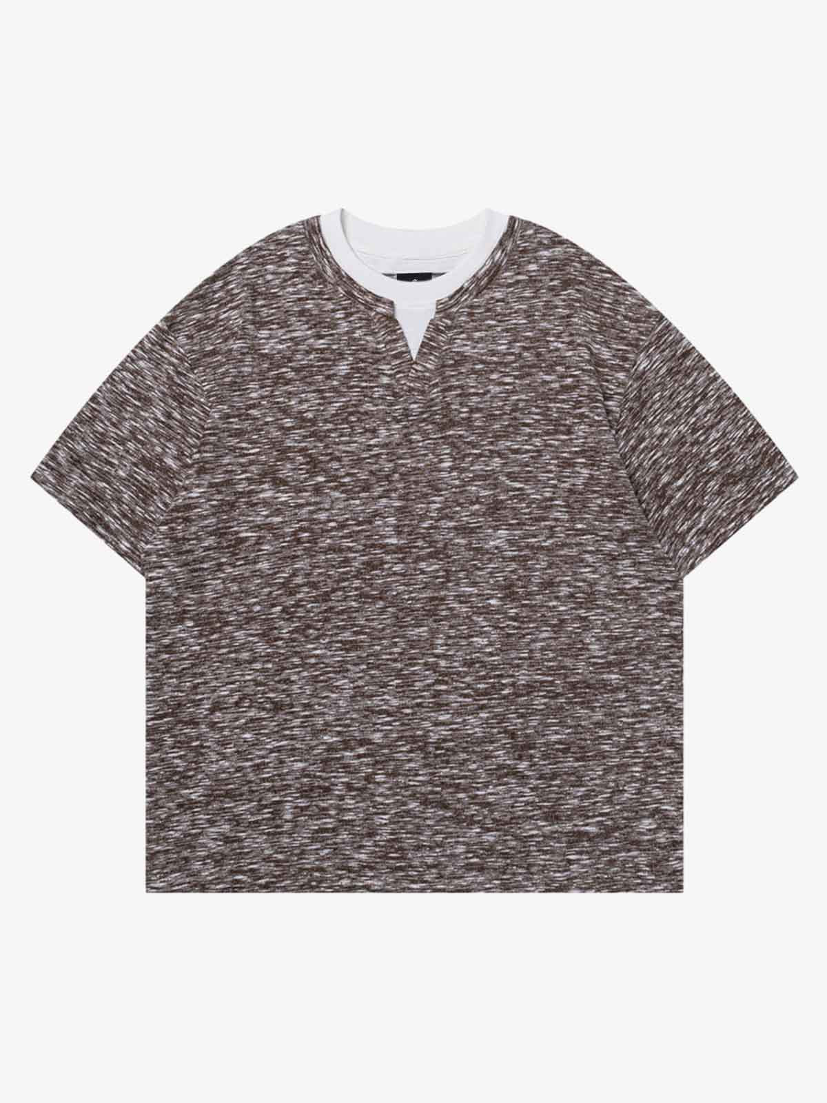 Vintage Grunge Marl Knit Short Sleeve T-Shirt