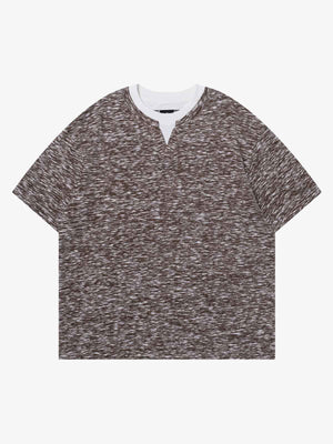 Vintage Grunge Marl Knit Short Sleeve T-Shirt