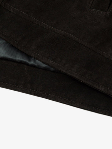 Retro Unique Metal Button Lapel Suede Bomber Jacket - 2538 