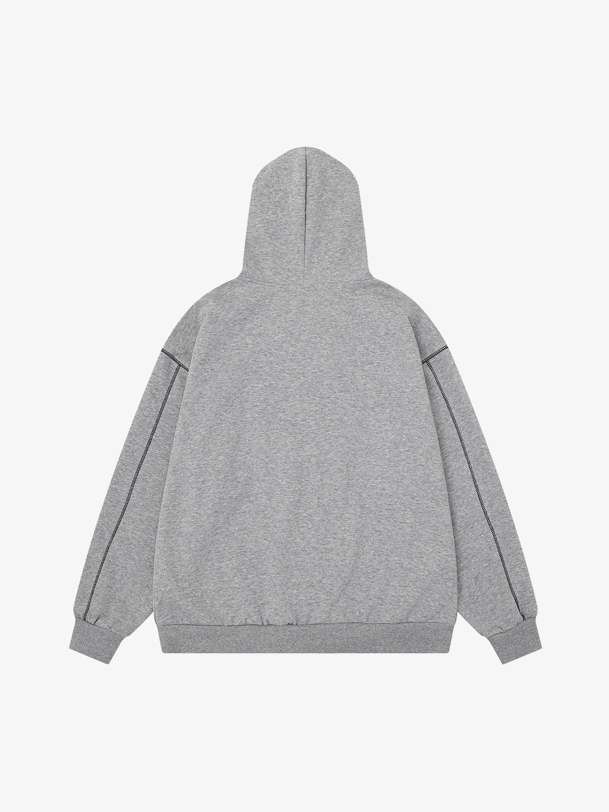 Logo Embroidered Zip Hoodie