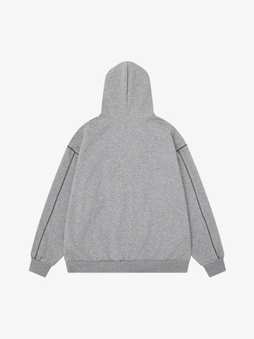 Logo Embroidered Zip Hoodie