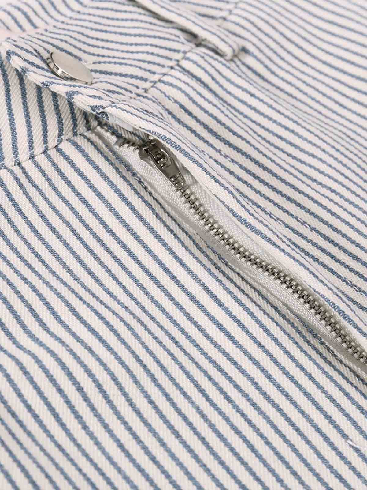 Pleated Pinstripe Wide-Leg Shorts