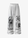 Dark Graphic Print Sweatpants