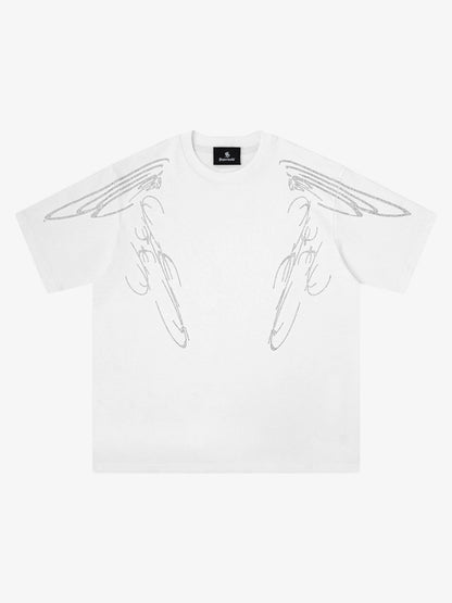 Y2K Cyber Aesthetic Rhinestone Graphic T-Shirt