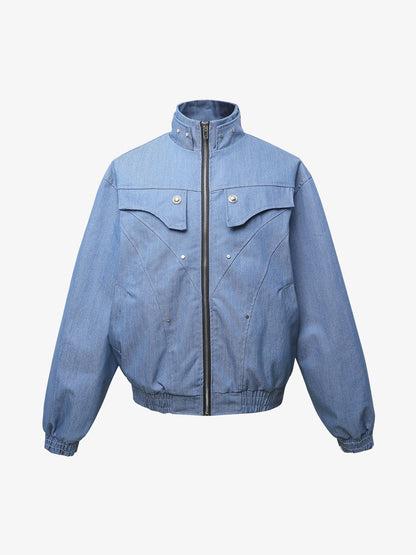 Washed Cropped Workwear Jacket