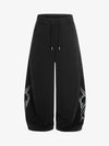 Thorns Graphic Distressed Washed Baggy Barrel Sweatpants