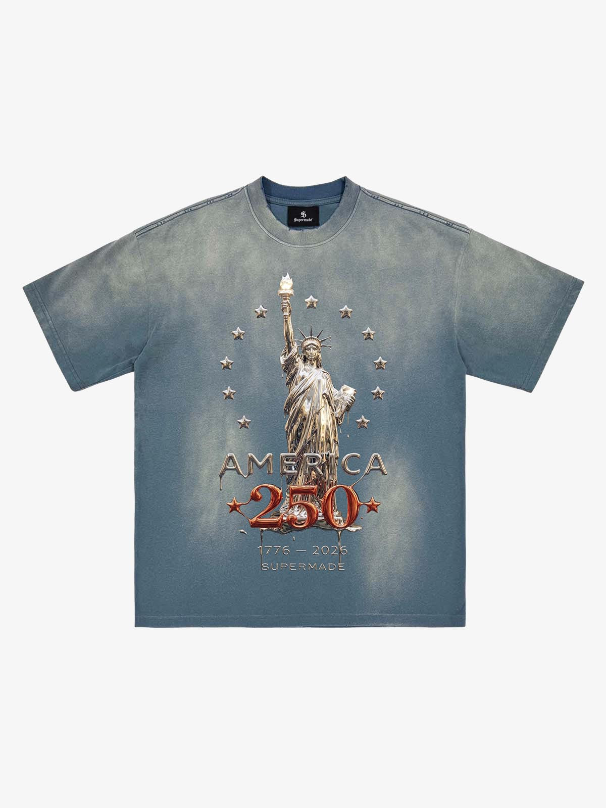 Liberty Statue Chrome Washed T-Shirt