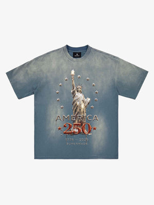 Liberty Statue Chrome Washed T-Shirt