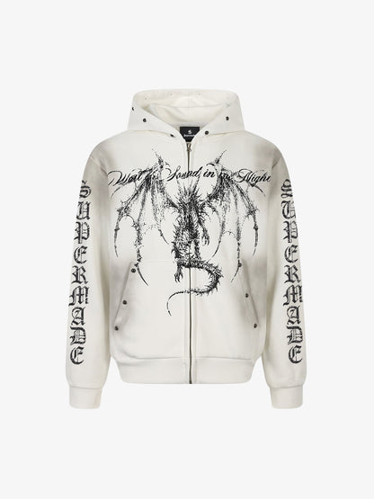 Rivet Spray-Dyed Hooded Jacket