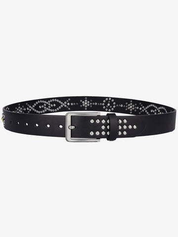Retro Multicolor Gem Studded PU Belt 