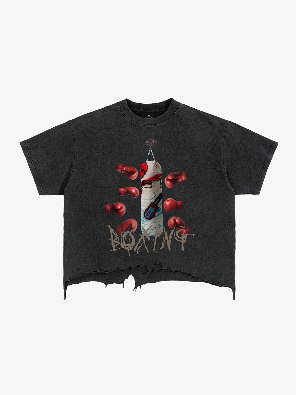 Distressed Boxing Graphic Tee