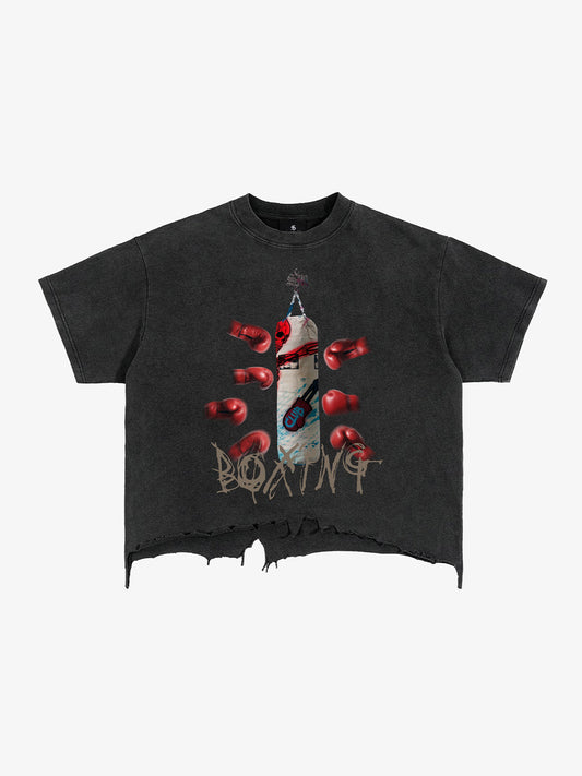 Distressed Boxing Graphic Tee