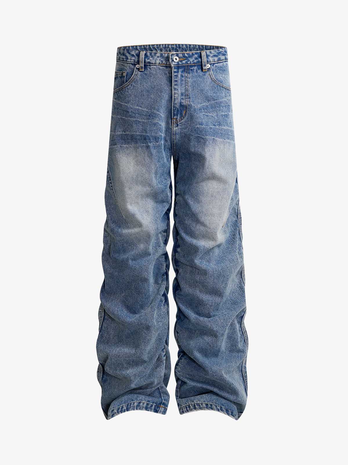 Y2K Faded Stacked Denim Jeans