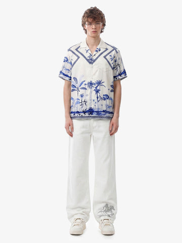 Geometric Palm Leaf Hawaiian Shirt
