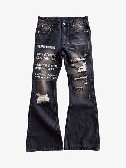 Distressed Ripped Slim Jeans