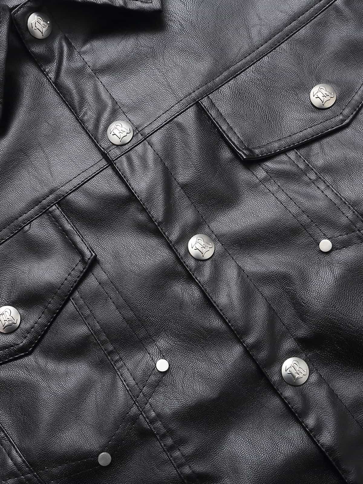 Snakeskin Patchwork Cropped Workwear Jacket