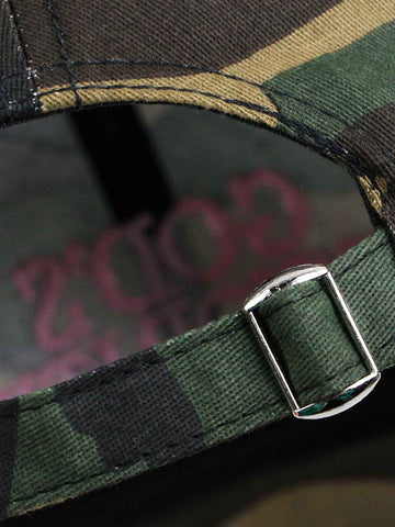 Classic Camo “God’s Favorite” Embroidery Curved Brim Baseball Cap 