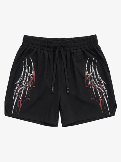 Y2K Thorn Graphic Drawstring Shorts