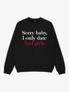 Thesupermade Street Contrast Design Letter Print Round Neck Sweatshirt 