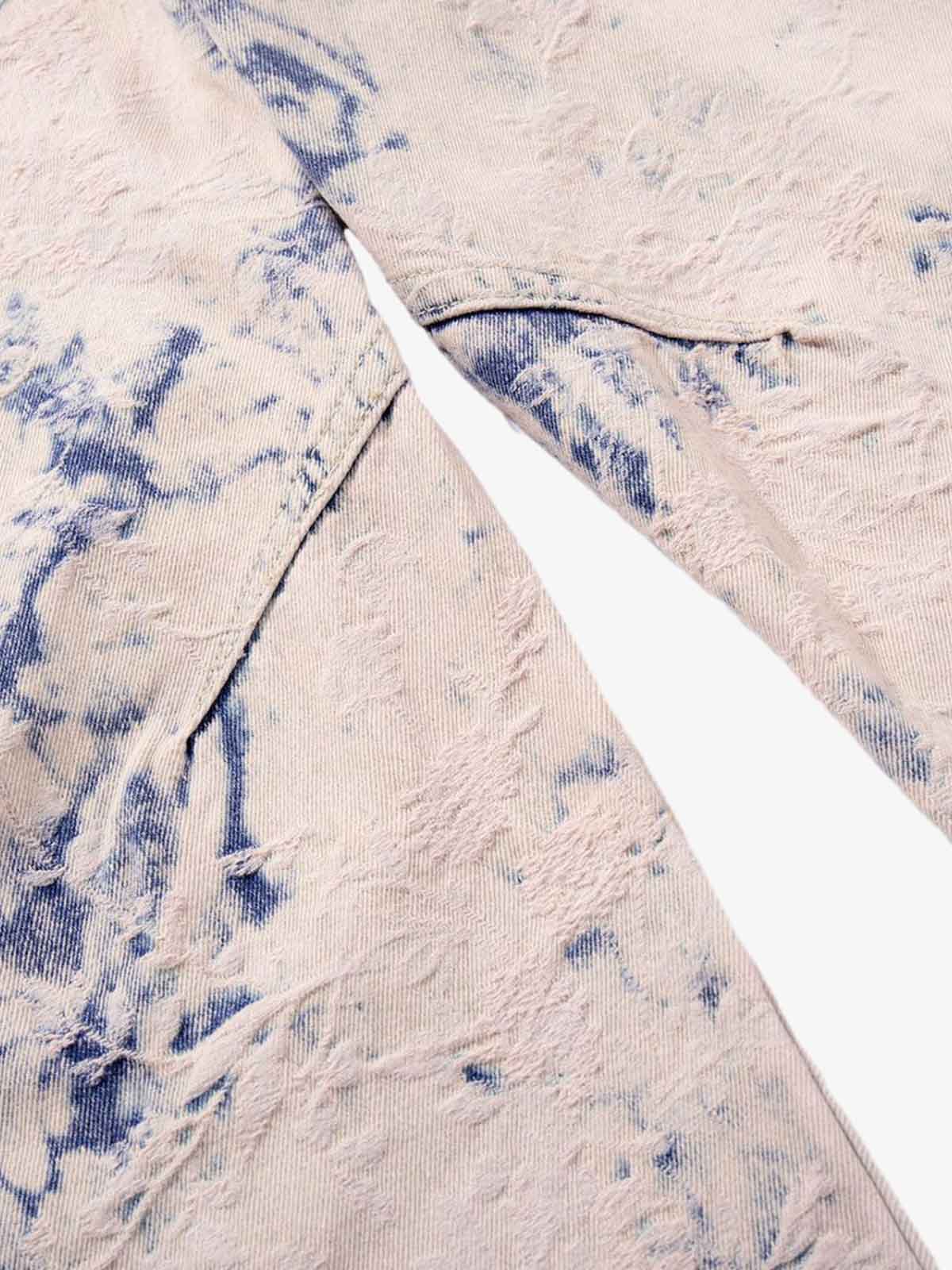 Vintage Ombré Acid Wash Wide-Leg Jeans 