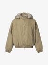 Street Outdoor Detachable Fur Collar Fleece Hooded Padded Jacket 