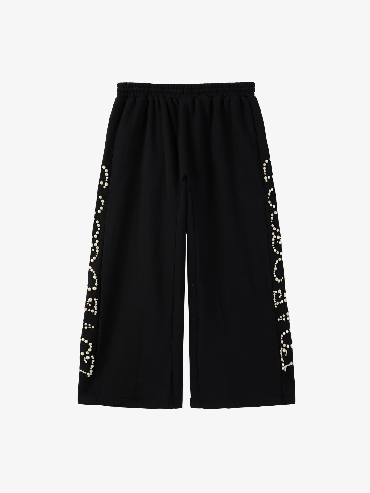 Pearl Embellished Wide-Leg Sweatpants 