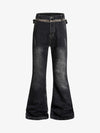 Snake Waist Flared Denim Jeans