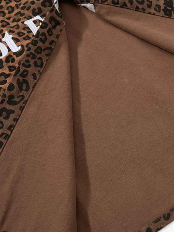 Leopard Graphic Short Sleeve Shirt