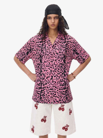 Cyber Punk Leopard Print Hawaiian Shirt