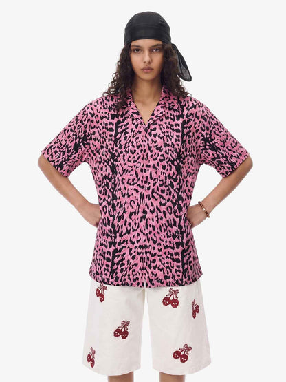 Cyber Punk Leopard Print Hawaiian Shirt
