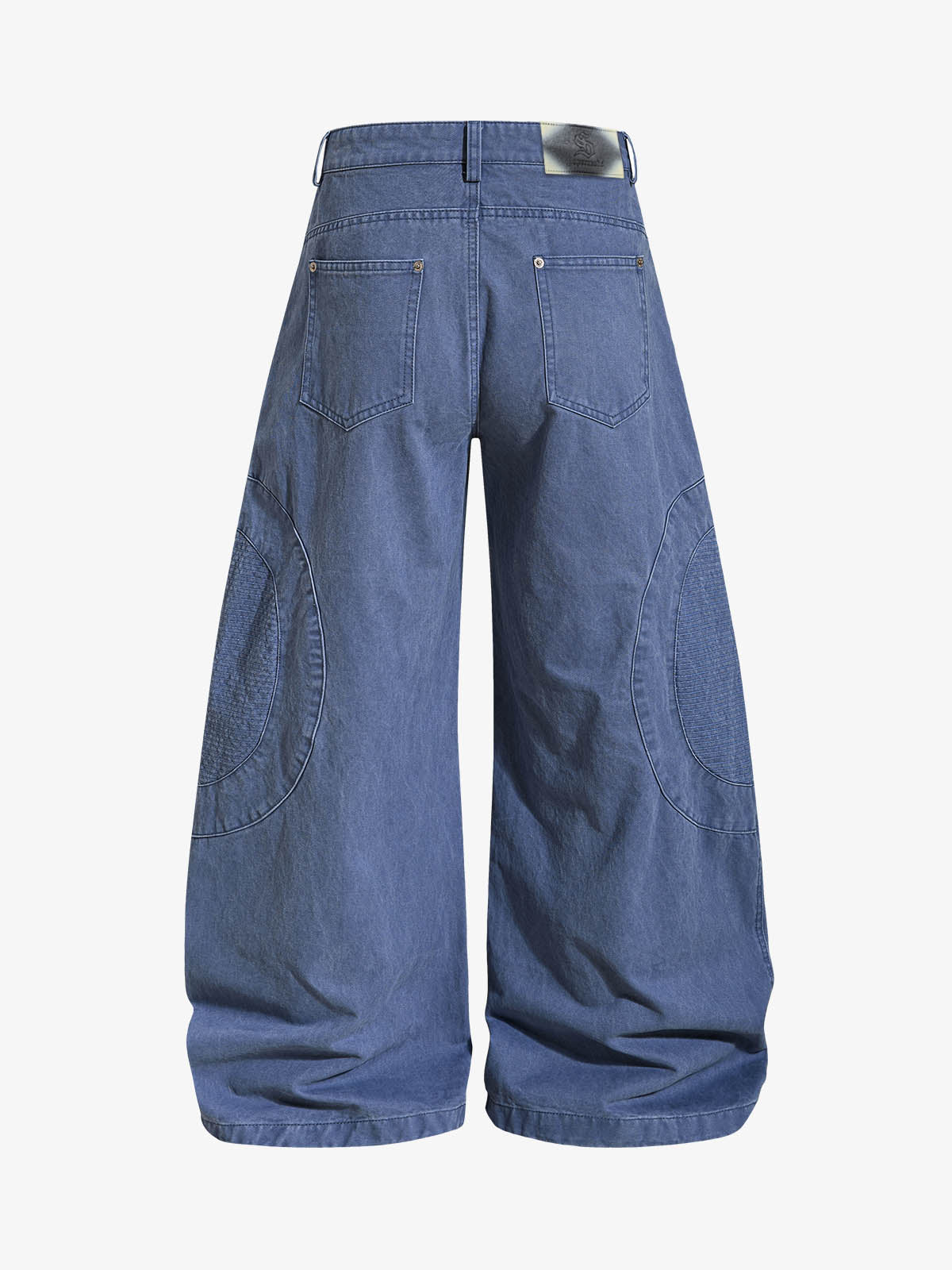 Embroidered Star Curved Seam Pants
