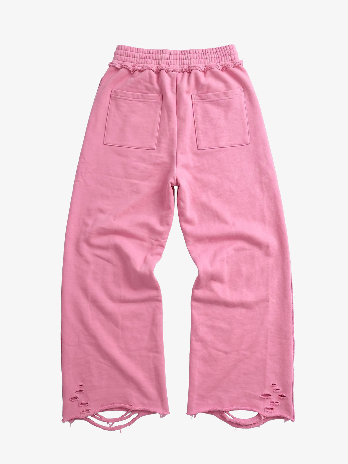 Asymmetrical Logo Embroidered Pants