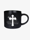 Supermade Black Gothic Cross Pattern Mug 