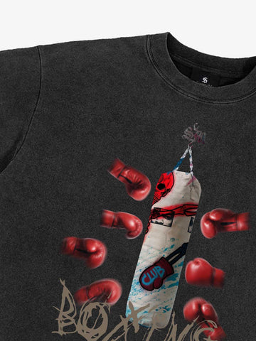 Distressed Boxing Graphic Tee