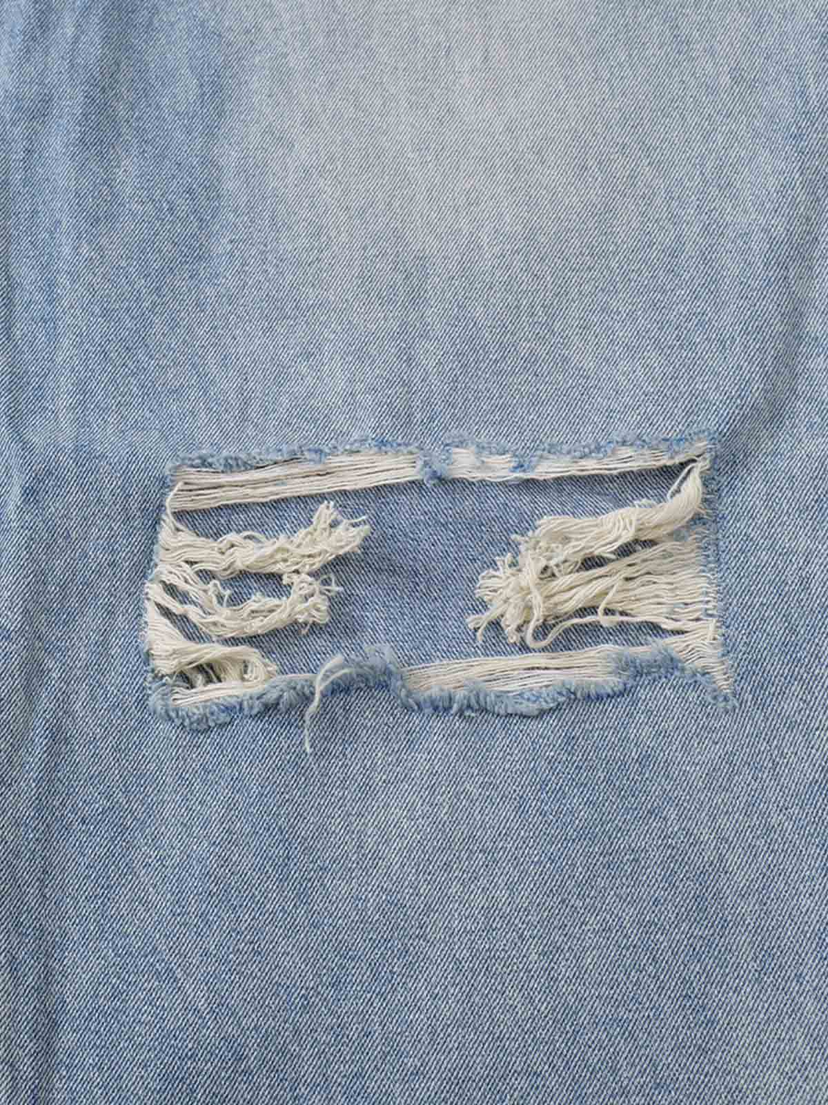 Retro Ripped Wide Leg Jeans 