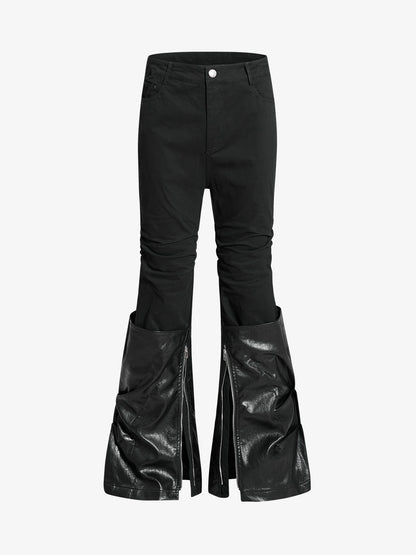 Black High-Waisted Slim Fit Chino Pants – Star Button Detail Cotton Twill