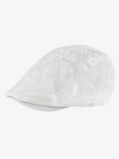 Embroidered Mesh Beret
