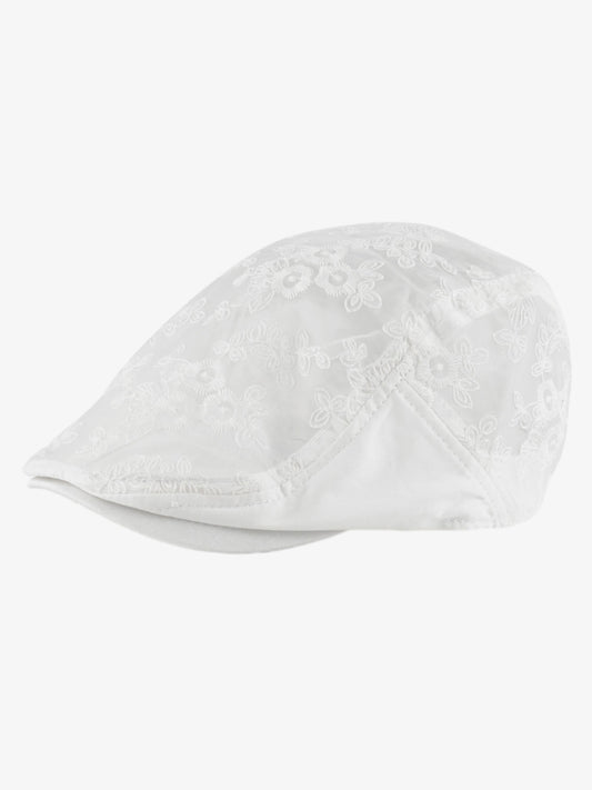 Embroidered Mesh Beret