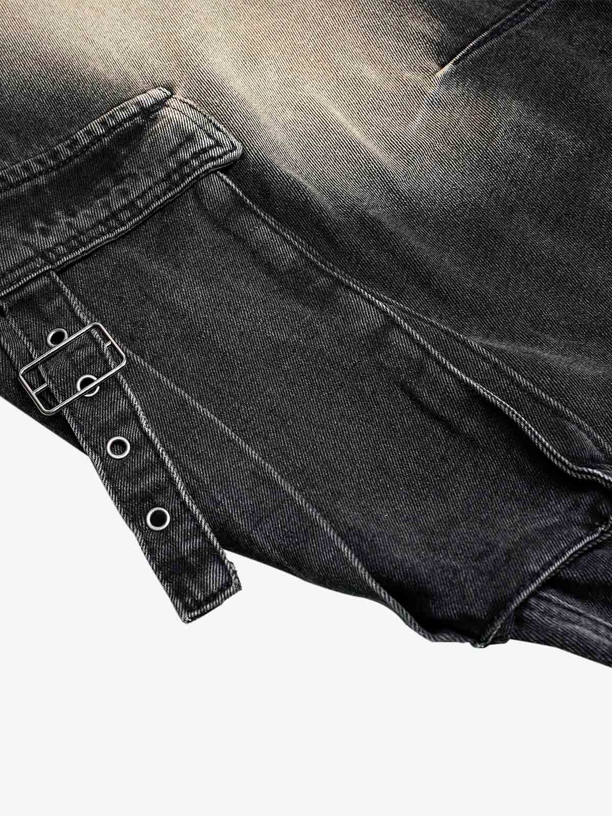 Deconstructed Multi-Pocket Cargo Jeans