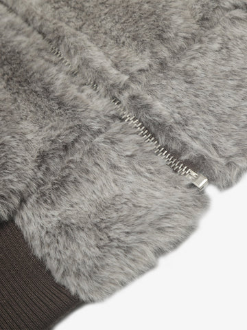Retro Reversible Fleece Lined Zip-up Hooded Jacket 